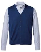  Royal Blue Merino Vest Size Large By Charles Tyrwhitt