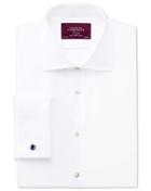 Charles Tyrwhitt Charles Tyrwhitt Classic Fit Semi-cutaway Collar Luxury Twill White Shirt