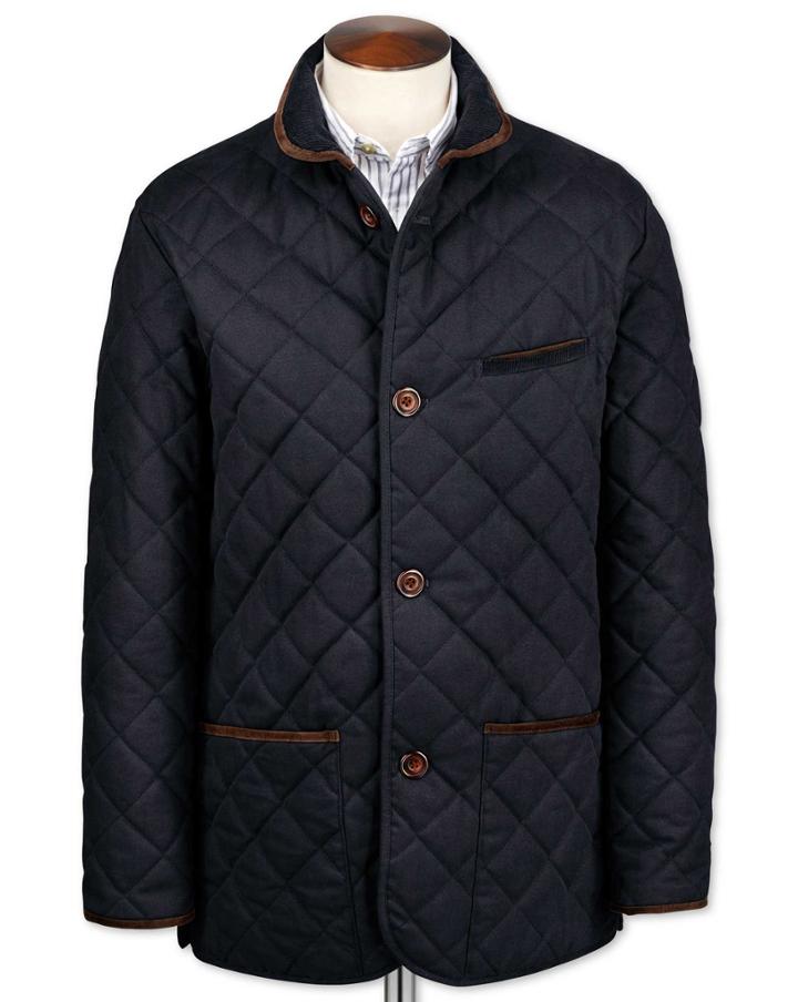 Charles Tyrwhitt Charles Tyrwhitt Navy Canvas Quilted Jacket