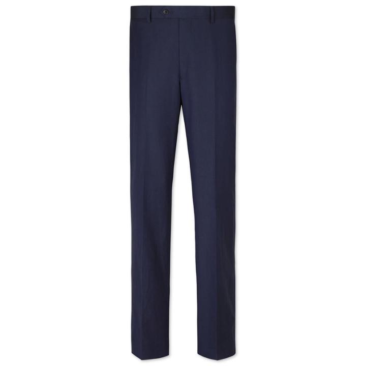 Charles Tyrwhitt Charles Tyrwhitt Navy Slim Fit Wool Linen Abercorn Wool/linen Pants Size W38 L38