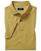  Chartreuse Tyrwhitt Cool Jacquard Cotton Polo Size Large By Charles Tyrwhitt