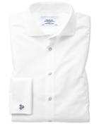 Charles Tyrwhitt Slim Fit Spread Collar Non-iron Poplin White Cotton Dress Shirt Single Cuff Size 15/33 By Charles Tyrwhitt