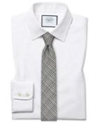  Extra Slim Fit White Egyptian Cotton Poplin Dress Shirt French Cuff Size 14.5/33 By Charles Tyrwhitt