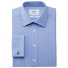 Charles Tyrwhitt Charles Tyrwhitt Pink Satin Prince Of Wales Check Slim Fit Shirt (14.5 - 33)