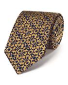 Charles Tyrwhitt Gold Silk Luxury Floral Tie By Charles Tyrwhitt