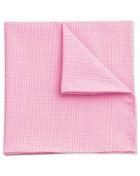 Charles Tyrwhitt Pink Classic Fine Gingham Cotton Pocket Square By Charles Tyrwhitt