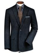 Charles Tyrwhitt Charles Tyrwhitt Classic Fit Blue Lambswool Hopsack Wool Jacket Size 36