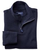 Charles Tyrwhitt Navy Half Zip Jersey Sweater Long Sleeve Cotton Jacket Size Large By Charles Tyrwhitt