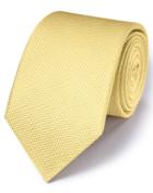 Charles Tyrwhitt Charles Tyrwhitt Light Yellow Silk Classic Plain Tie