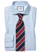  Extra Slim Fit Cutaway Collar Cotton Stretch With Tencel&trade; Blue Cotton Tencel Dress Shirt Single Cuff Size 14.5/32 By Charles Tyrwhitt