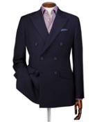  Classic Fit Navy Double Breasted Wool Perfect Wool Blazer Size 38 By Charles Tyrwhitt