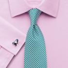Charles Tyrwhitt Charles Tyrwhitt Green Silk Classic Puppytooth Tie