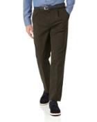 Charles Tyrwhitt Brown Classic Fit Single Pleat Non-iron Cotton Chino Pants Size W32 L30 By Charles Tyrwhitt
