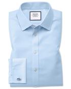 Charles Tyrwhitt Slim Fit Non-iron Twill Sky Blue Cotton Dress Shirt French Cuff Size 14.5/33 By Charles Tyrwhitt