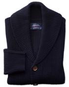 Charles Tyrwhitt Navy Rib Shawl Collar Wool Cardigan Size Large By Charles Tyrwhitt