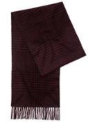  Wine Check Cashmere Scarf By Charles Tyrwhitt