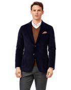  Slim Fit Blue Italian Corduroy Cotton Jacket Size 36 By Charles Tyrwhitt