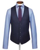  Navy Adjustable Fit Jaspe Business Suit Wool Vest Size W40 By Charles Tyrwhitt
