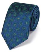 Charles Tyrwhitt Blue And Green Silk Vintage Paisley Luxury Tie By Charles Tyrwhitt