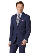  Royal Blue Extra Slim Fit Merino Business Suit Wool Jacket Size 38 By Charles Tyrwhitt