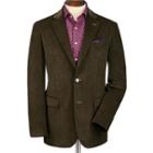 Charles Tyrwhitt Charles Tyrwhitt Olive Classic Fit Cord Unstructured Cotton Jacket Size 36