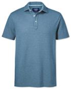 Charles Tyrwhitt Charles Tyrwhitt Blue And Sky Blue Birds Eye Cotton Polo Size Large
