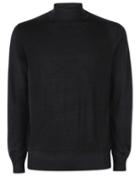  Dark Charcoal Merino Turtle Neck 100percent Merino Wool Sweater Size Large By Charles Tyrwhitt