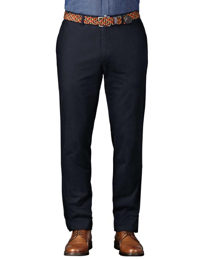 Charles Tyrwhitt Charles Tyrwhitt Navy Extra Slim Fit Flat Front Cotton Chino Pants Size W30 L30