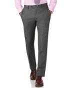 Charles Tyrwhitt Mid Grey Slim Fit Twill Business Suit Wool Pants Size W40 L38 By Charles Tyrwhitt