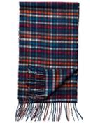  Multi Check Cashmere And Merino Scarf By Charles Tyrwhitt