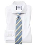 Charles Tyrwhitt Slim Fit Spread Collar Non-iron Cotton Stretch Oxford White Dress Shirt Single Cuff Size 15/32 By Charles Tyrwhitt