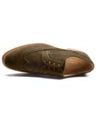 Charles Tyrwhitt Charles Tyrwhitt Olive Mornington Suede Wingtip Brogue Derby Co-respondent Shoes Size 10.5