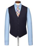 Charles Tyrwhitt Charles Tyrwhitt Navy Twill Business Suit Wool Waistcoat Size W36