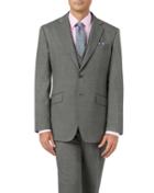  Silver Slim Fit Step Weave Suit Wool Jacket Size 38 By Charles Tyrwhitt