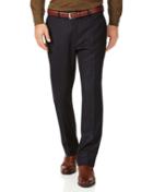  Dark Navy Slim Fit Italian Brushed Wool Tailored Pants Size W30 L32 By Charles Tyrwhitt