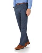  Airforce Blue Classic Fit Flat Front Non-iron Cotton Chino Pants Size W32 L30 By Charles Tyrwhitt