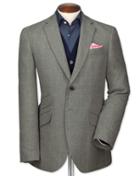 Charles Tyrwhitt Charles Tyrwhitt Slim Fit Grey Check Luxury Border Tweed Jacket