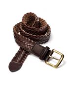 Charles Tyrwhitt Charles Tyrwhitt Brown Leather Weave Belt Size Large