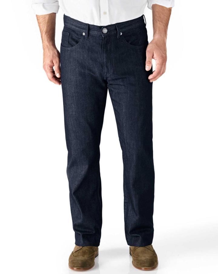 Charles Tyrwhitt Dark Blue Classic Fit 5 Pocket Denim Jeans Size W32 L30 By Charles Tyrwhitt