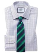  Classic Fit Pink Multi Check Egyptian Cotton Dress Shirt French Cuff Size 16/35 By Charles Tyrwhitt