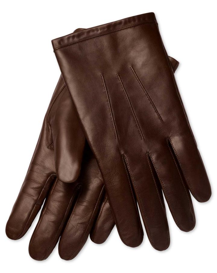 Charles Tyrwhitt Brown Leather Gloves Size Large By Charles Tyrwhitt