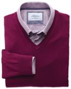 Charles Tyrwhitt Charles Tyrwhitt Berry Merino V-neck Wool Sweater Size Xs