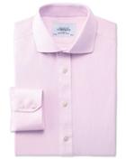 Charles Tyrwhitt Charles Tyrwhitt Extra Slim Fit Spread Collar Non-iron Mouline Stripe Pink Shirt