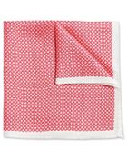  Coral Circle Design Silk Pocket Square By Charles Tyrwhitt