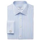 Charles Tyrwhitt Charles Tyrwhitt White And Sky Twill Stripe Non-iron Classic Fit Shirt (15 - 33)