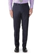 Charles Tyrwhitt Charles Tyrwhitt Blue Check Slim Fit Flannel Business Suit Wool Pants Size W34 L38
