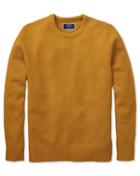  Dark Yellow Crew Neck Donegal Merino Wool Sweater Size Xl By Charles Tyrwhitt