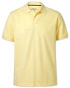  Light Yellow Melange Pique Cotton Polo Size Large By Charles Tyrwhitt