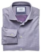 Charles Tyrwhitt Charles Tyrwhitt Extra Slim Fit Semi-cutaway Collar Business Casual Double-faced Navy And Pink Shirt