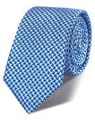 Charles Tyrwhitt Royal Blue Silk Classic Puppytooth Slim Tie By Charles Tyrwhitt